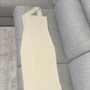 Express Cream One-Shoulder Midi Dress